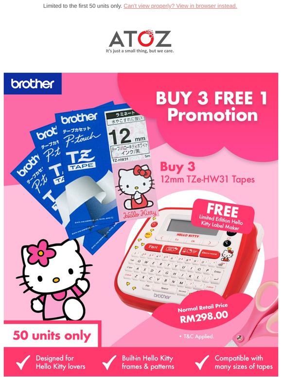 Atoz2u For All Hello Kitty Fans! Buy 3 Get 1 Brother Hello Kitty Label