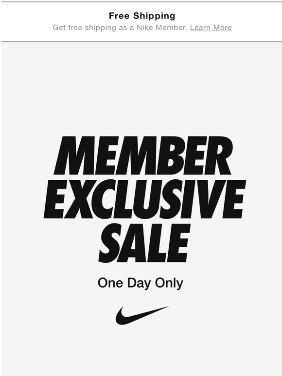 nike members only sale