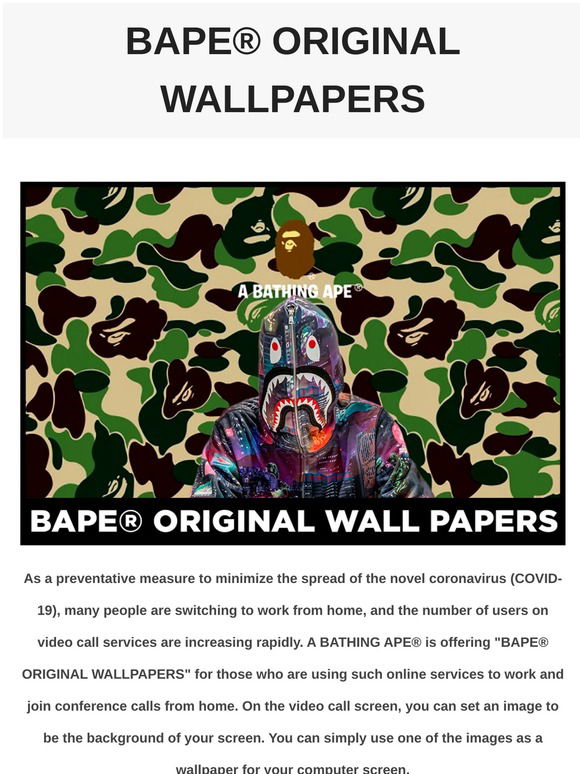 Bape Wallpaper Discover more Bape, Brand, Fashion, Japanese, Male  wallpaper.