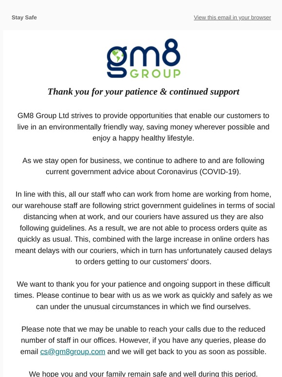 Original Organics Covid 19 Update Thank You For Your Patience Support Milled Original Organics Covid 19 Update Thank You For Your Patience Support Milled