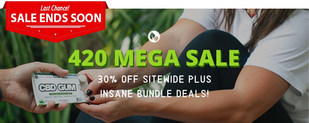 Banner that reads, "420 Mega Sale, 30% Off Stiewide Plus Insane Bundle Deals"