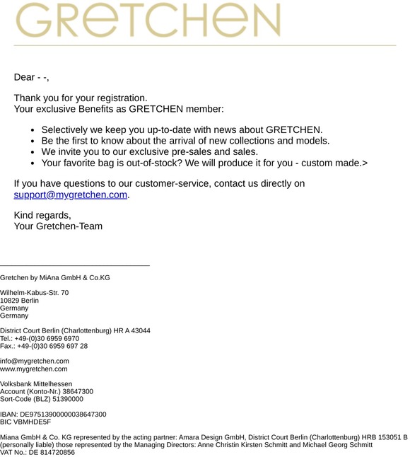 Gretchen - customer support