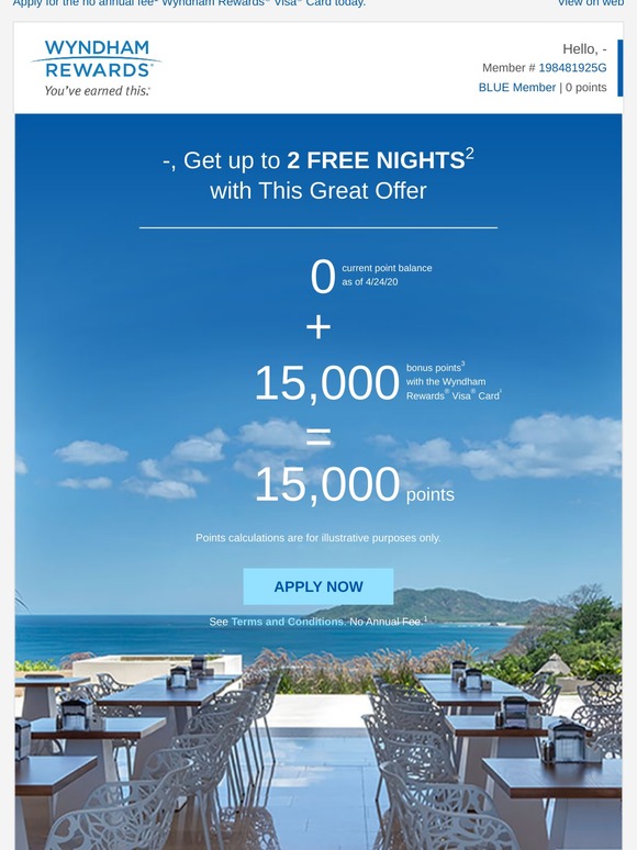 Earn 15,000 Bonus Points with No Annual Fee¹