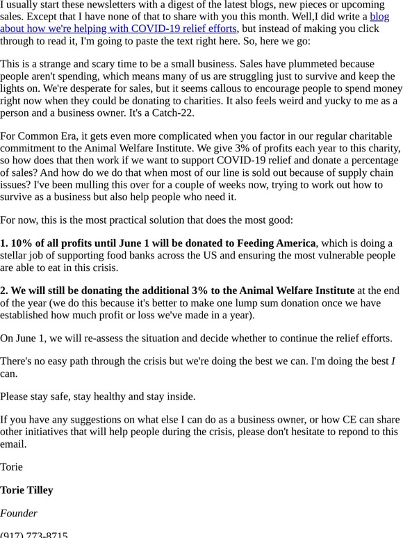 On the awkwardness of asking you to spend money during a crisis...