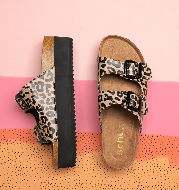 schuh leopard print sandals