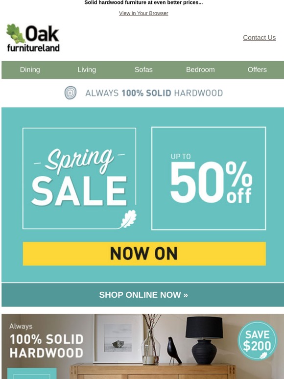 Here it is – our Spring Sale is now on!