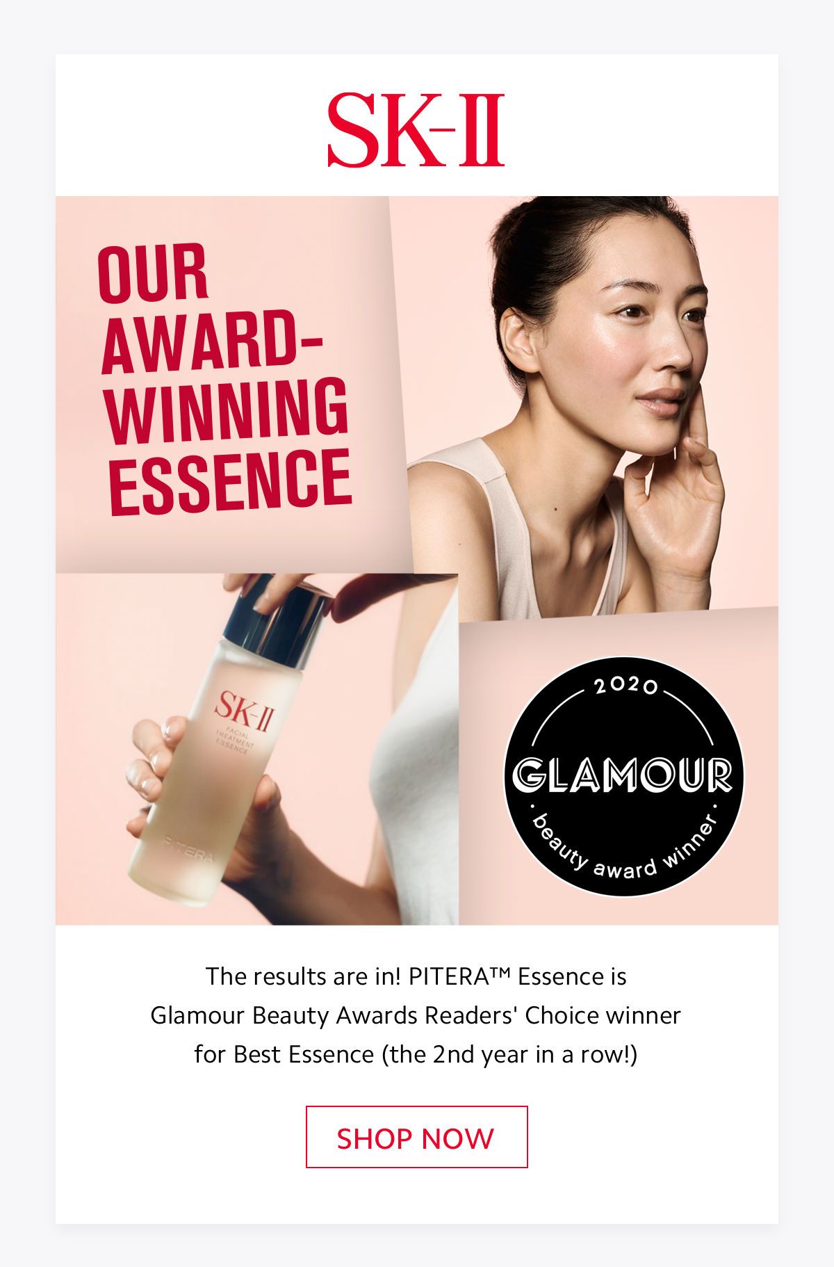 Sk Ii Glamour Beauty Award Winner For Second Year In A Row Milled