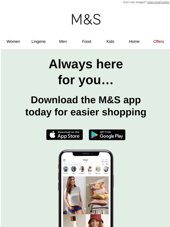 Marks And Spencer Download The M S Mobile App For Free Milled