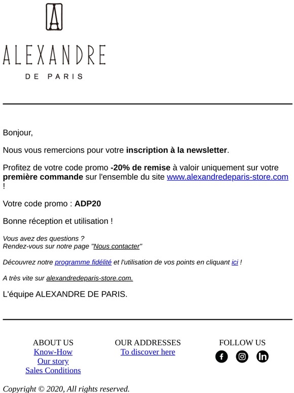 Merci pour votre inscription newsletter