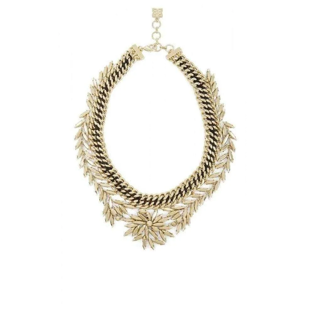 Image of Gold Woven Leaf Necklace