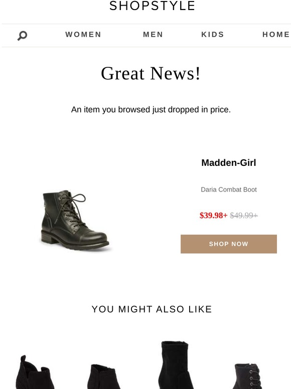 madden girl daria combat boot