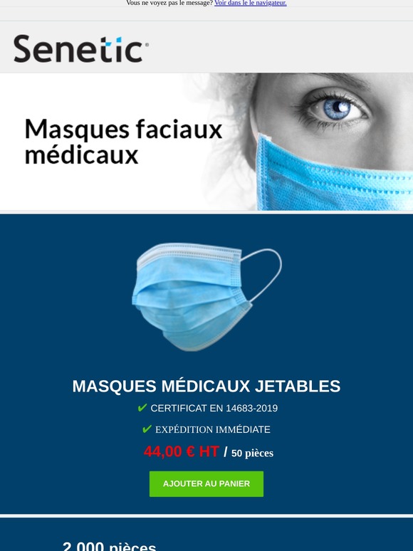 200 Masques Chirurgicaux Jetables Bleus - 4 Plis, Niveau ASTM 3, 4 Boîtes De 50, PlastCare USA
