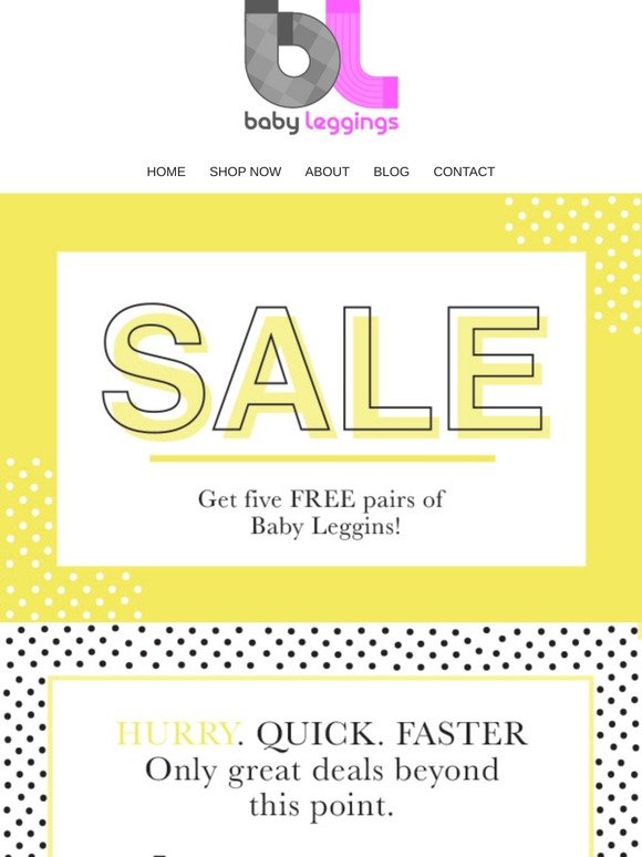 🌷 24 Hours Left! Get 5 FREE Pairs of Baby Leggings!🌷