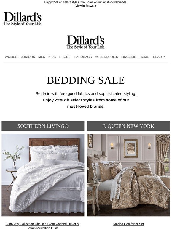 Dillards: Shop The Bedding Sale | Milled
