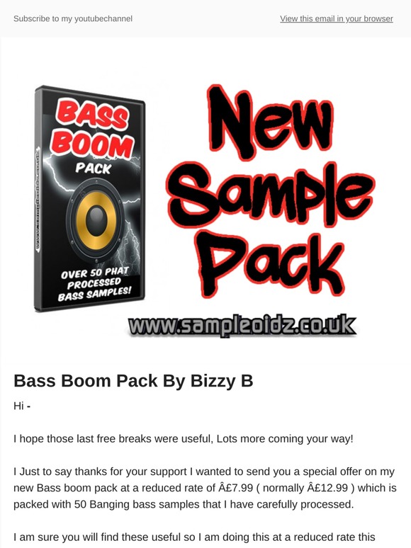 Bass Boom Pack Mailing List Offer