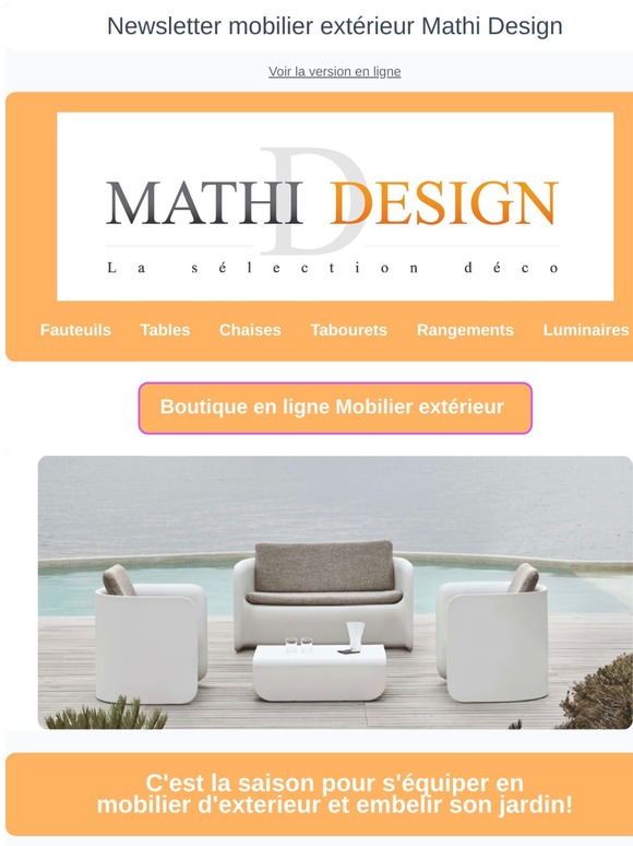Mobilier extérieur et jardin Mathi Design