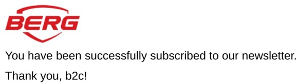 Newsletter subscription success