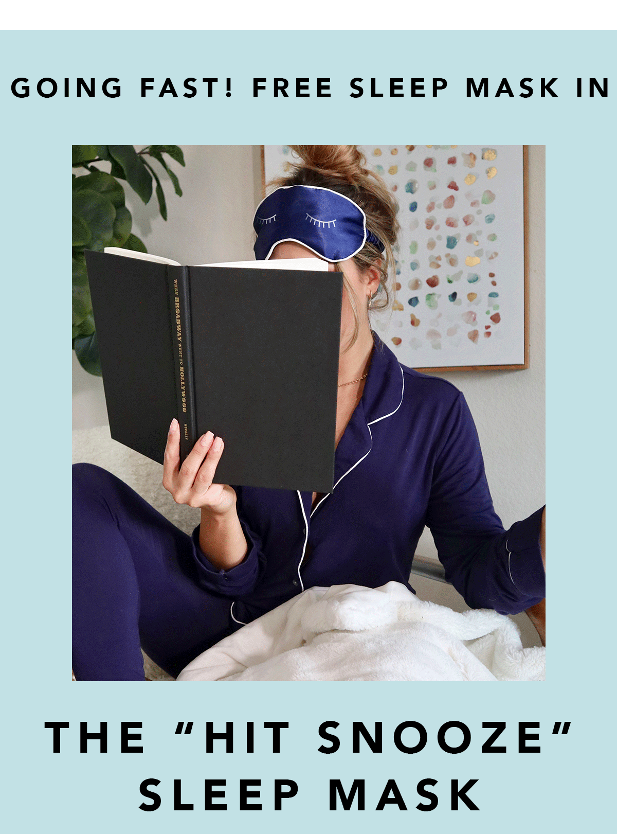 Lively GOING FAST! "Hit Snooze" Sleep Masks Are Yours! Milled