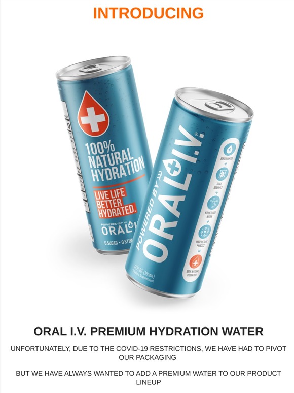 ORAL I.V. Premium Hydration Water Launch!