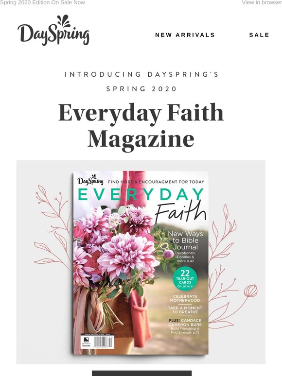 DaySpring NEW Everyday Faith Magazine Now Available Milled