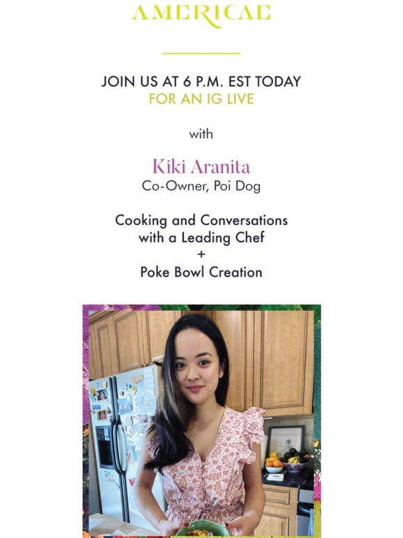 you're invited – live cooking with lead chef, tonight