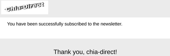 Newsletter subscription success