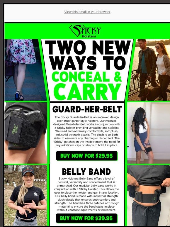 Sticky Holsters: Two New Ways To Conceal & Carry