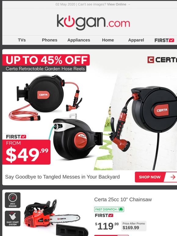 Backyard Bargains! Up to 45 OFF Certa Retractable Hose