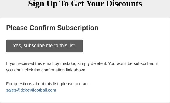 Master List: Please Confirm Subscription