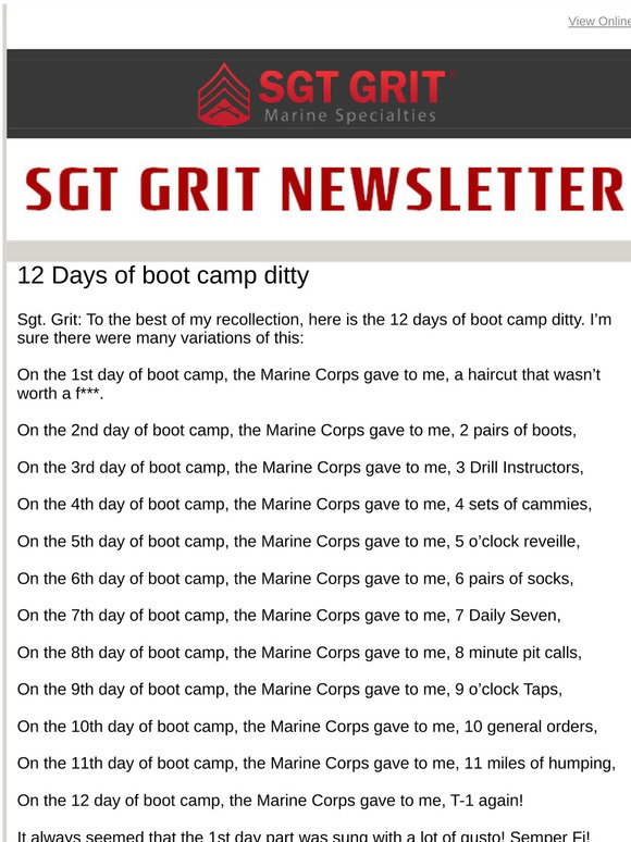 USMC Drill Instructor Duty Belt Plate — SGT GRIT
