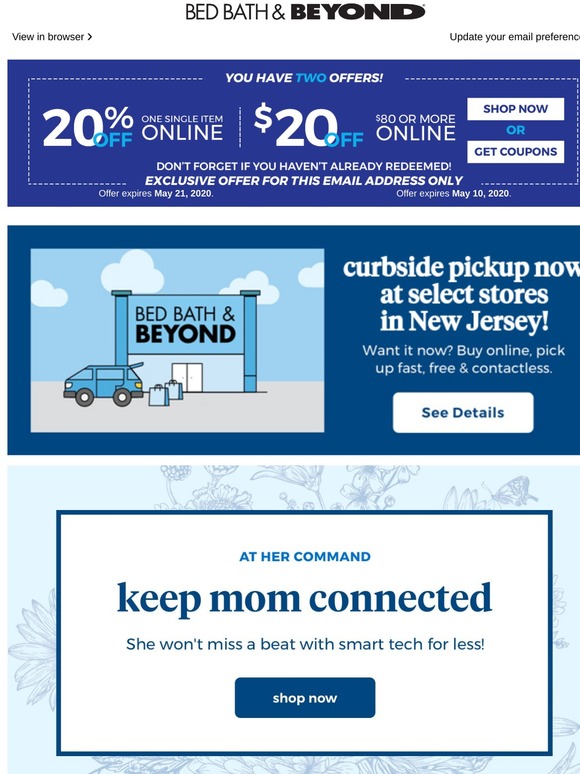 Bed Bath & Beyond: ***EXCLUSIVE: TWO coupons are here for you! Get up