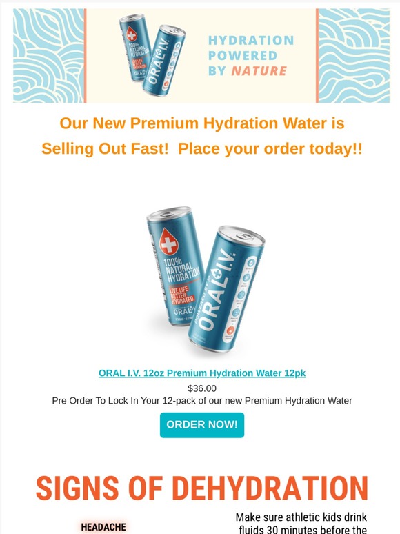 Our New Premium Water is Selling Fast!