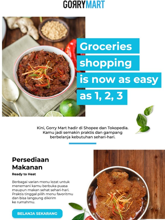 Praktis belanja di Gorry Mart | Kini bisa diakses di Shopee dan Tokopedia