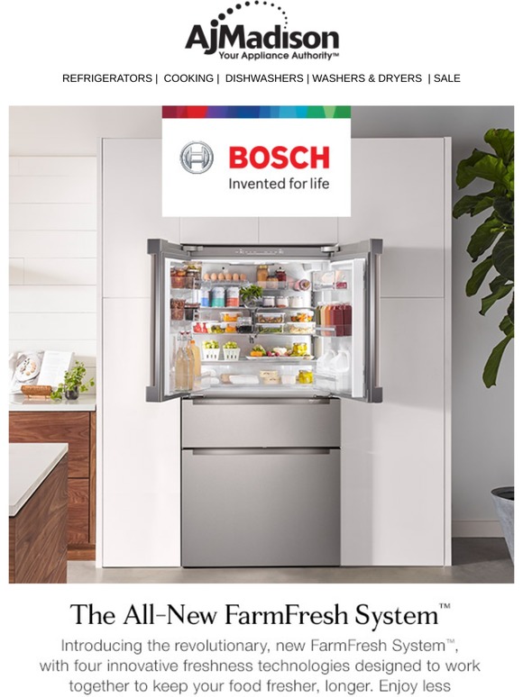 Aj Madison: Save up to $1,500 on Bosch Appliances Featuring Sanitize ...