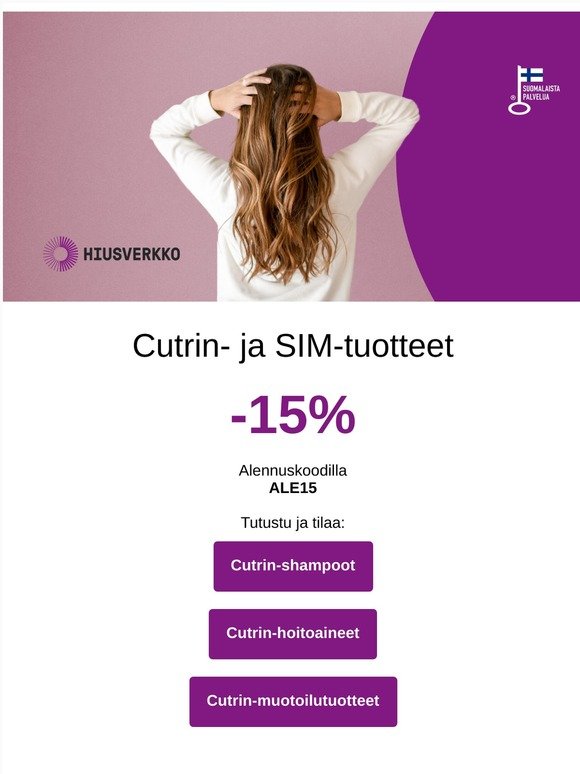 Cutrin- ja SIM-tuotteet tarjous 💕