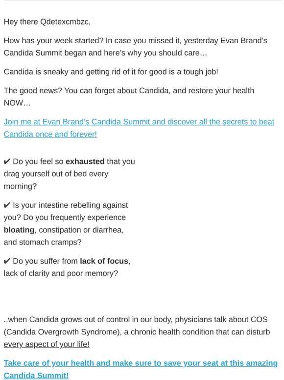 ☀️☀️☀️[Last Chance] Things you NEVER knew about candida