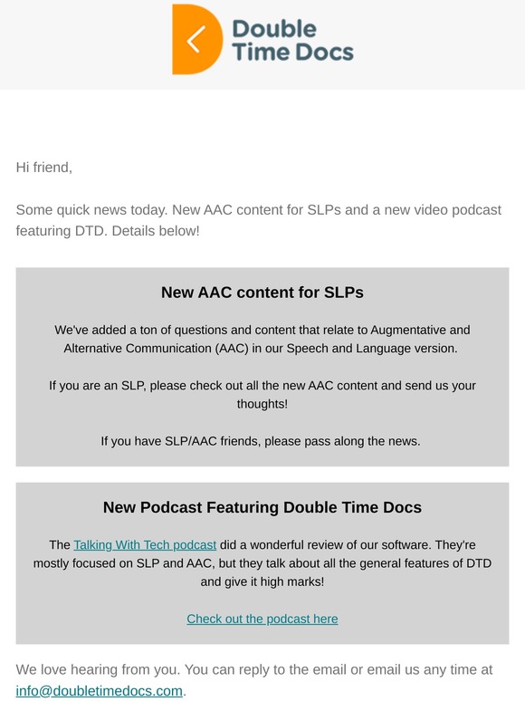 New AAC content, video podcast and more