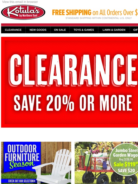 Clearance: Save 20% Or More