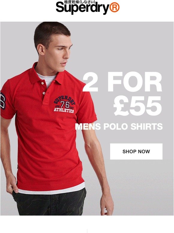 superdry.co.uk: 2 for £55 on Mens Polo shirts | Milled