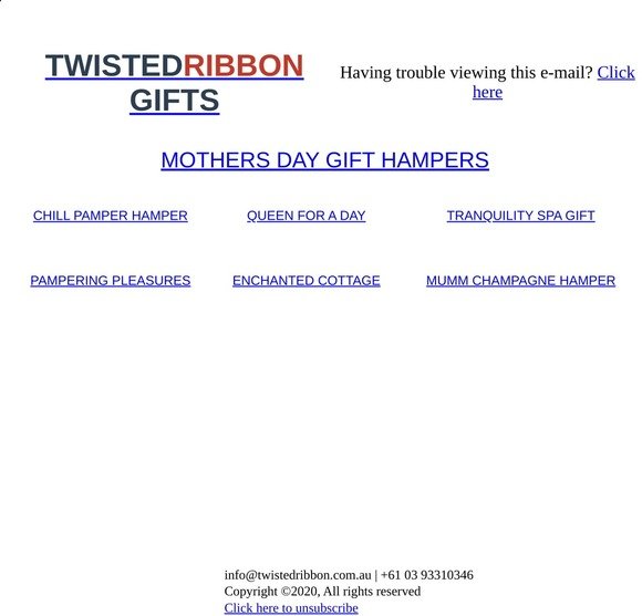 Mother's Day Hampers and Flowers