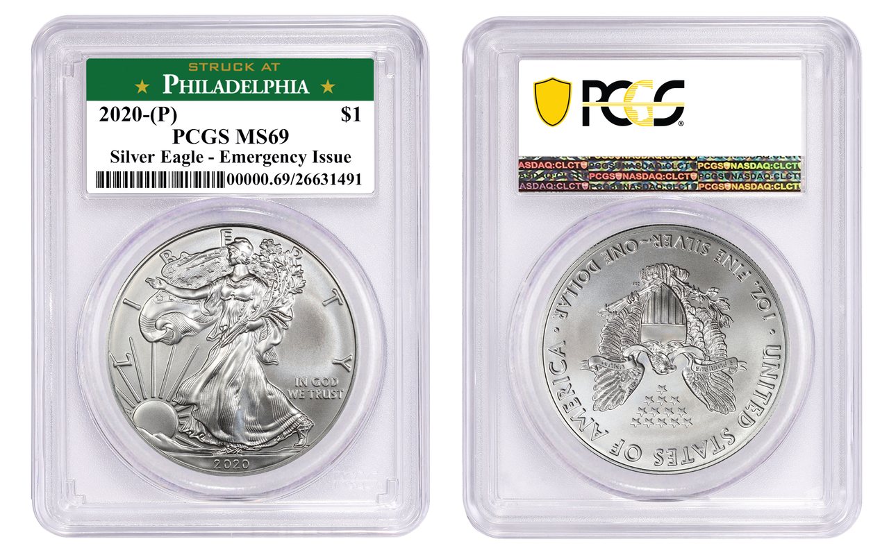 Bullion Shark 2020 P Emergency Issue Silver Eagles Milled