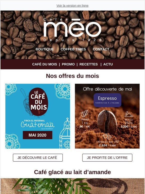 Café En Grains Café Méo - Espresso Biologique - 1 Kg