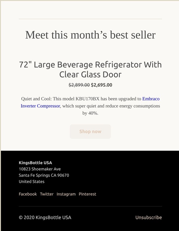 This Month's Best Seller From KingsBottle
