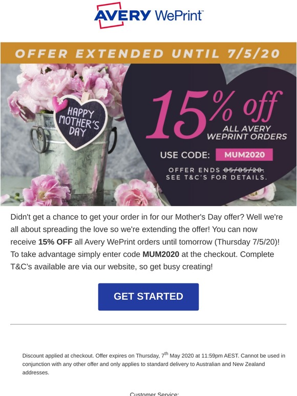 avery we print discount code