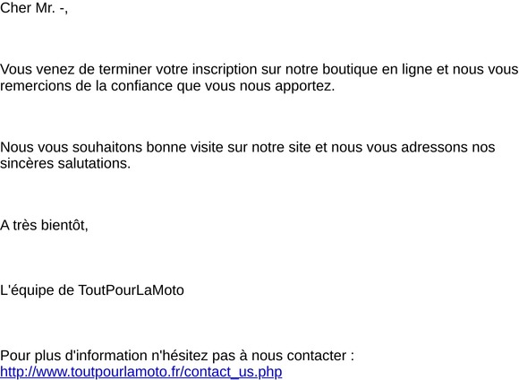 Bienvenue sur ToutPourLaMoto