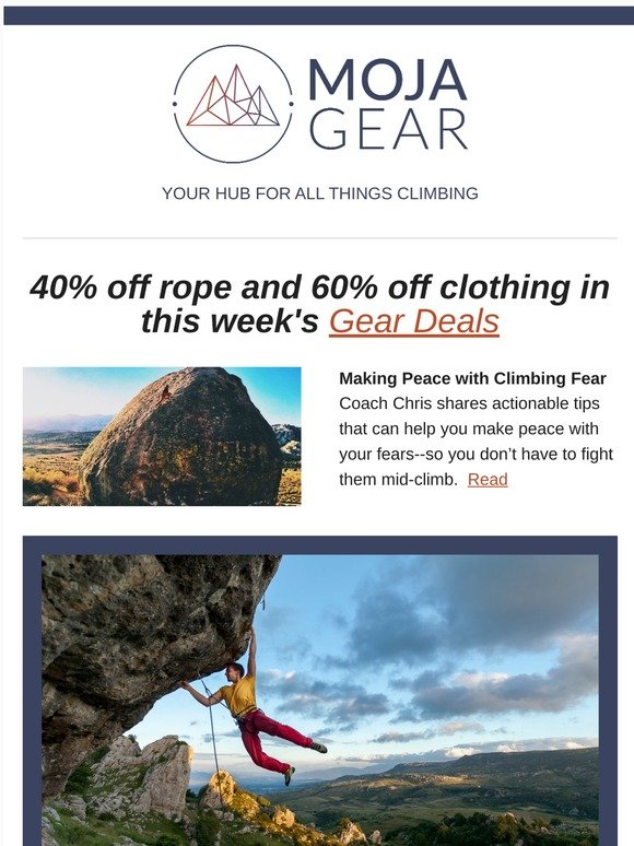 Adventure Photographer Francesco Guerra 📷, Top 11 Underwear for Climbing, Making Peace with Fear, Climbing Gear Deals and more in this week's Beta