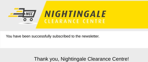 Newsletter subscription success