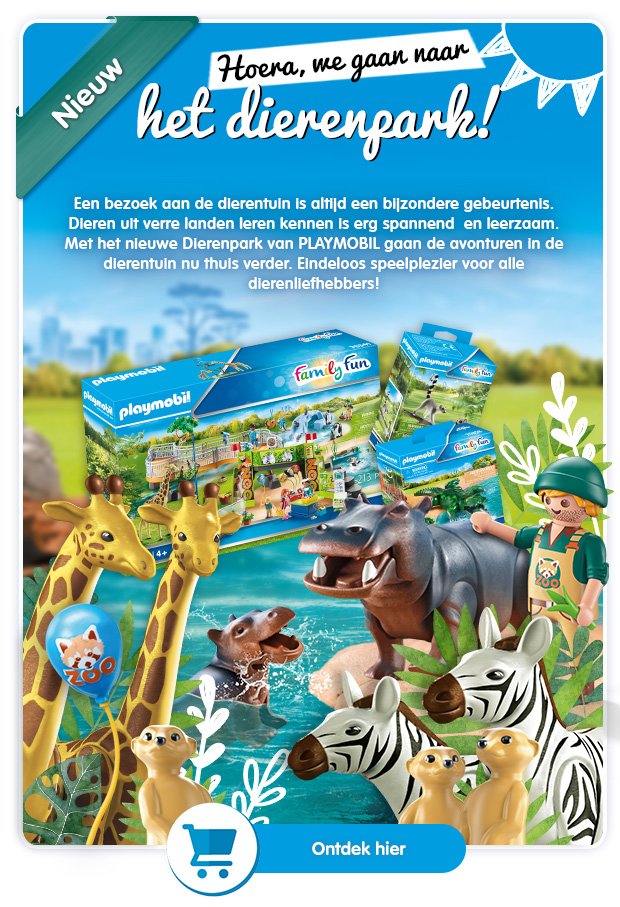 gemak piramide Electrificeren Playmobil BE: Voor dierenliefhebbers: kom naar het nieuwe dierenpark |  Milled
