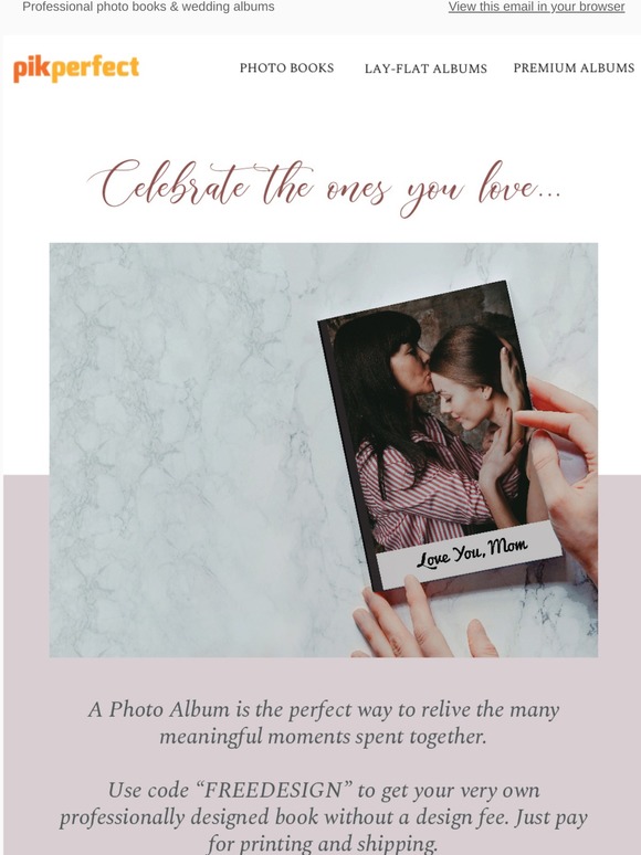 FREE DESIGN on your next photo book