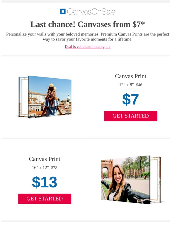 (24h) Bestseller Canvas from only 7 Milled